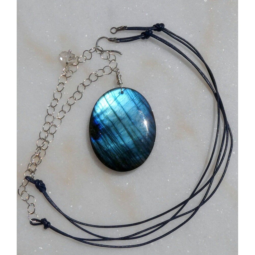 Huge Spectrolite Labradorite- Herkimer Diamond- S… - image 1